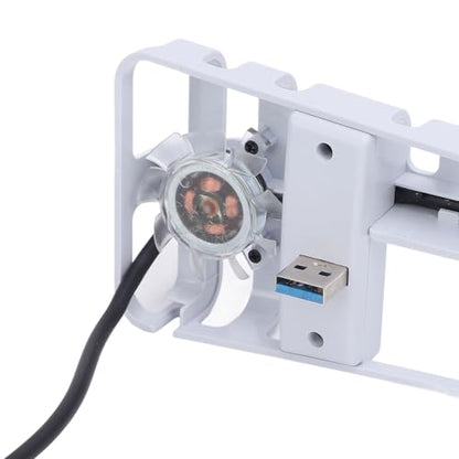 Horizontal Console Cooling Station | RGB Fan Stand with Controller Charger for Slim Disc Digital Gaming