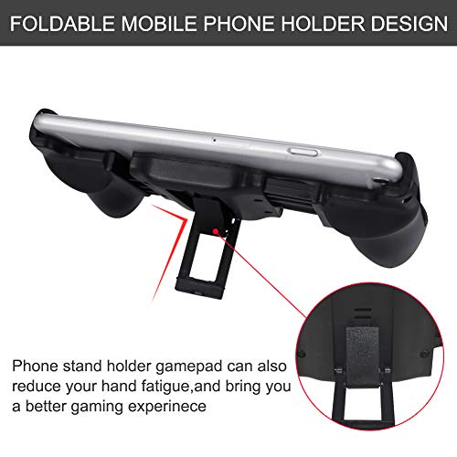 Newseego for Mobile Game Controllers, Finger Triggers for Mobile Phone, Sensitive Shoot Controller Joysticks Gamepad for Rules of Survival/PUBG (3 in 1 Portable Gamepad + 1 Pair Finger Triggers + Phone Joysticks Replacement Set)