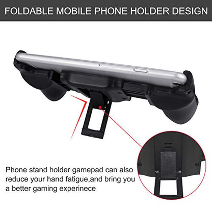 Newseego for Mobile Game Controllers, Finger Triggers for Mobile Phone, Sensitive Shoot Controller Joysticks Gamepad for Rules of Survival/PUBG (3 in 1 Portable Gamepad + 1 Pair Finger Triggers + Phone Joysticks Replacement Set)