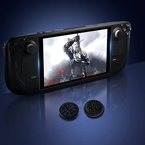 PERFECTSIGHT Thumb Grip Caps for Switch 2 2025/ Steam Deck PS5/PS4/Xbox One/360/NS Pro Controller, Anti-Slip Thumbsticks Joystick Caps Analog Stick Button Cover with Joystick Protectors, Geometry - color: Black Geometry