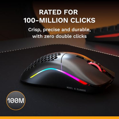 GLORIOUS Model O Classic Wireless PC Gaming Mouse - Low Latency, 19k DPI Sensor, Lightweight Honeycomb 69g, Customizable RGB, 100M Click Mechanical Switches, Programmable Buttons - Black - color: Black, style: Model O Classic (Ambidextrous)