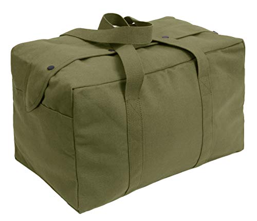 Rothco Small Canvas Parachute Cargo Bag – Rugged Outdoor Storage Travel Duffle - color: Olive Drab