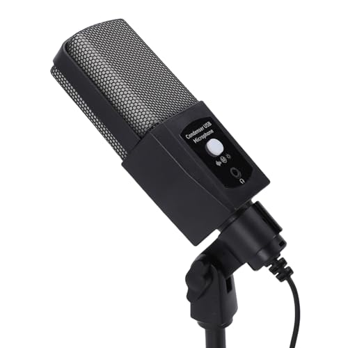 Fabater RGB USB Condenser Microphone for PC Gaming, HighFidelity Sound Recording with Adjustable Stand, Ideal for Streaming and Voice Memos, Portable Design
