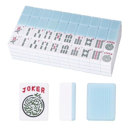 American Mahjong Tiles Set,Mahjong Game Set with 166pcs 1.2’’ Light Blue Tiles (Tiles Only Set) - color: Light Blue