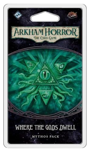 Arkham Horror The Card Game Where The Gods Dwell Mythos Pack - Confront Madness in The Land of Leng! Cooperative LCG, Ages 14+, 1-4 Players, 1-2 Hour Playtime, Made by Fantasy Flight Games - style: Where the Gods Dwell