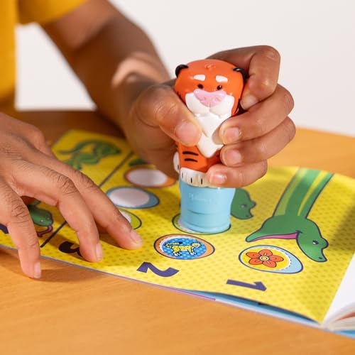 Melissa & Doug Sticker Wow!™ 24-Page Activity Pad and Sticker Stamper, 300 Stickers, Arts and Crafts Fidget Toy Collectible Character – Tiger - for Kids Ages 3+ - FSC Certified - color: Tiger, size: Single