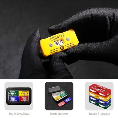 4Pcs MTG Life Counter with Metal Box, Health Tracker Life Counter for MTG Magic Card Games Accessories Tabletop RPG D&D CCG TCG Board Games - color: A Color-4pcs