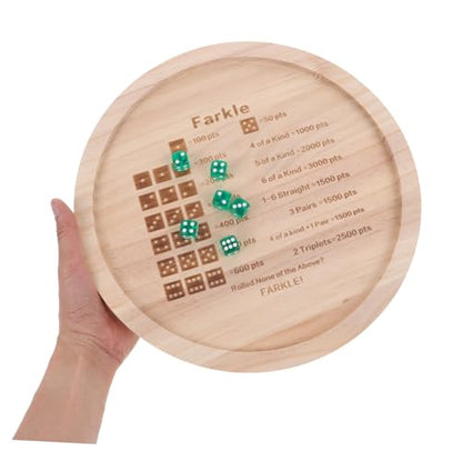 Dice Game Playset Wooden Dice Tray for Rolling Storage Tray Modern Game Night Accessory