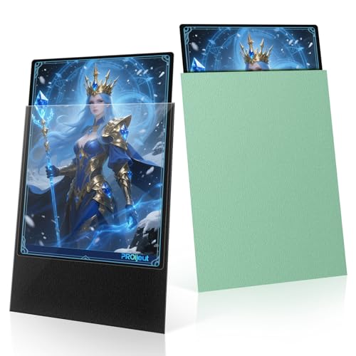 200 Pack Card Sleeves, Matte Dual Trading Card Sleeves with Opaque Back & Smooth Shuffle, Tear Resistant Card Protectors for MTG, TCG (Eucalyptus Green) - color: Eucalyptus Green, size: 200 Pack