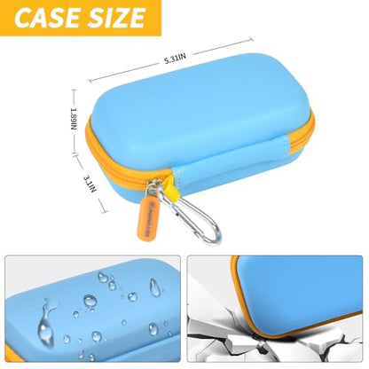Comecase Dual SSD Case for SanDisk Extreme Portable SSD and Extreme PRO | Holds 2 Drives & 12 SD Cards, Elastic Strap Fit 500GB/1TB/2TB/4TB/8TB, Cable Groove & Carabiner for Travel,Sky Blue,Box Only - color: Sky Blue