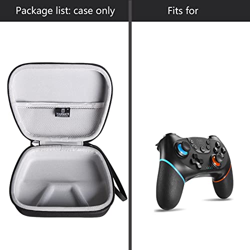 Tourmate Hard Controller Case Compatible for Switch Wireless Pro Controller, Travel Protective Carrying Storage Bag (Black & Blue) - color: Black & Blue