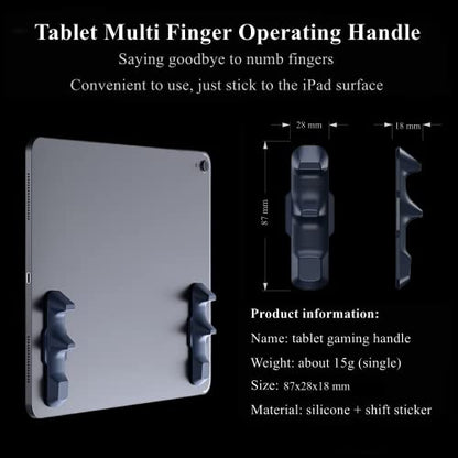 Gaming Handle for iPad, Multi-Finger Operation Silicone Gamepad Grip, Tablet Game Controller for PUBG/Knives Out/Rules of Survival