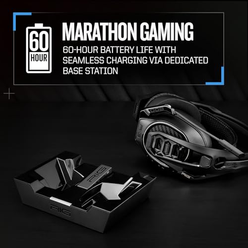 RIG 800 PRO HX Wireless Gaming Headset & Multi-Function Base Station Xbox | Officially Licensed for Xbox Series X|S, Xbox One, PC - Dolby Atmos 3D Audio - Up to 60 Hour Battery - Flip-to-Mute Mic
