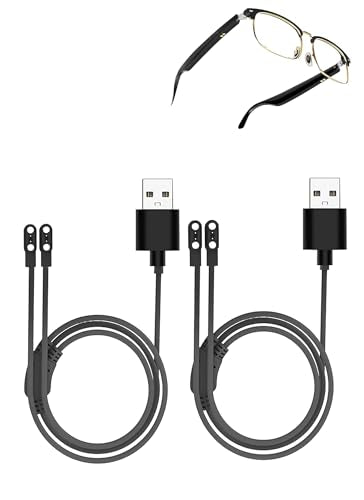 Charging Cable for Enzriev Voice Control Smart Glasses-Bluetooth Sunglasses, Magnetic USB Charging Cable USB Flexible Charging Cord Cable Accessories for Enzriev ，(2 Pack)