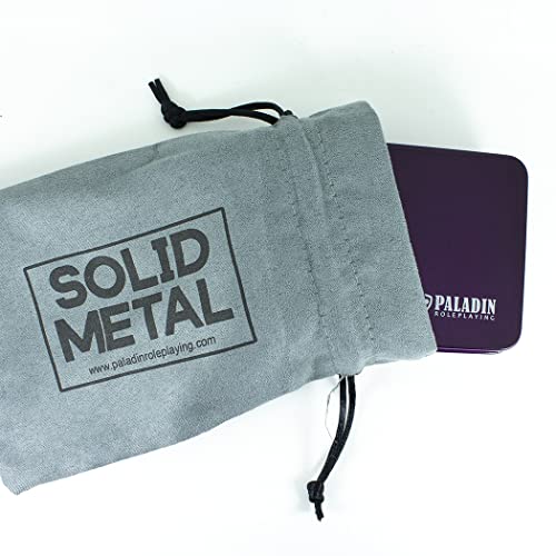 Purple Metal Dice - Full Polyhedral Set - in Presentation Case