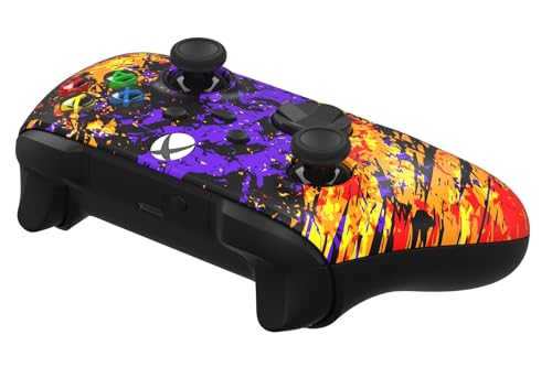 Custom Controllerzz Wireless Controller for Microsoft Xbox Series X/S & Xbox One - Custom Soft Touch Feel - Custom Series X/S Controller (X/S Inferno Galaxy) - color: X/S Inferno Galaxy