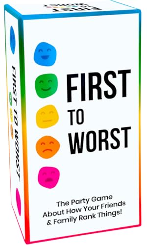 FIRST TO WORST Party Game – The Card Game About How Your Friends and Family Rank Things | Funny Ranking & Guessing Board Game for Friends & Family, Game Nights, Parties & Fun Gift Ideas
