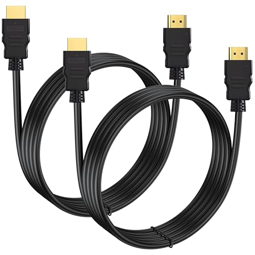 4K HDMI Cable 3 FT 2-Pack,3FT Shielded HDMI Cord 4K@60Hz,HDCP2.2，HDR,3D | HDMI 2.0 Cord Support HDR,eARC, ARC & CL3 Rated | for TV, Laptop, Monitor, PS5, PS4, Xbox One, Fire TV, Soundbar, Roku & More - size: 3FT