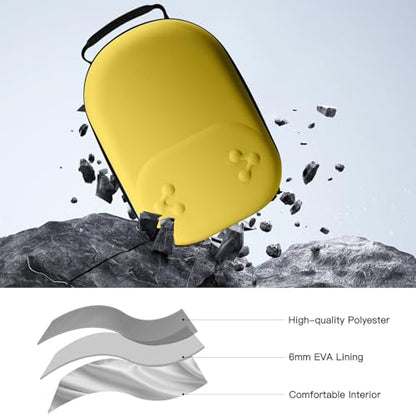 bibuks Hard Carrying Case Compatible with Oculus 3/3S,VR Headset Elite Strap and Touch Controller Accessories Carry Case,Hard Shell Travel Storage Bag (Yellow) - color: Yellow