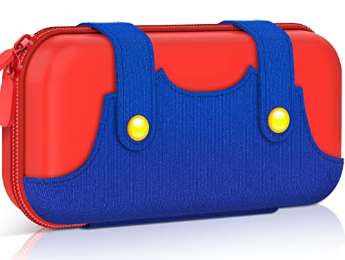 Kawaye Switch Case Compatible with Nintendo Switch/OLED Console, Switch Portable Travel Carrying Cases Protective Hard Shell wii Case Storage - color: Red