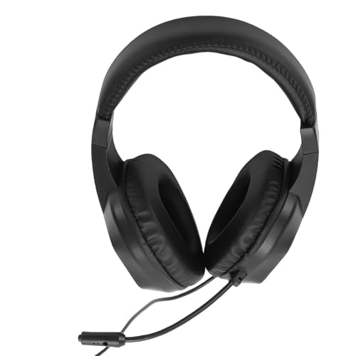 Wired USB Gaming Headset for PC with 7.1 Surround Sound, RGB Lighting Noise Cancelling Mic 40mm Driver Memory Foam Cushion Over Ear Headphone with Mute (Black) - color: Black