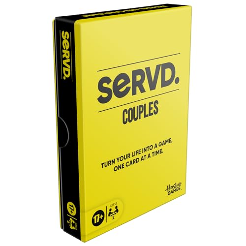 Hasbro Games SERVD Couples Game – Hilarious Real-Life Card Game for Partners – Funny Gifts for Anniversary, Date Nights, Valentine’s Day – 2 Players – Ages 17+ - style: Couples