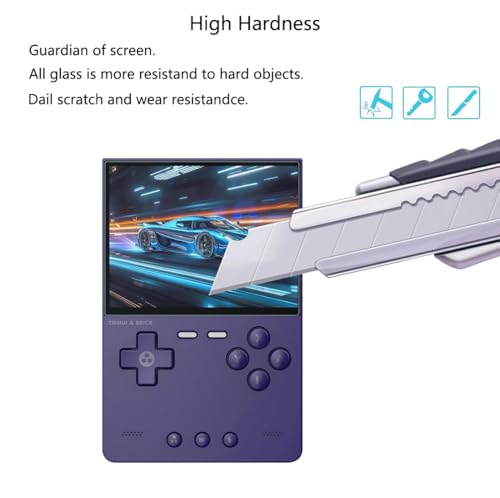 for Trimui Brick Screen Protector, [2 Pack] HD Tempered Glass Film [9H Hardness] [Anti-Scratch] Compatible for Marryoo FINGEREVO WESICH HANHIBR Ampown TRIMUI Brick Retro Handheld Game Console