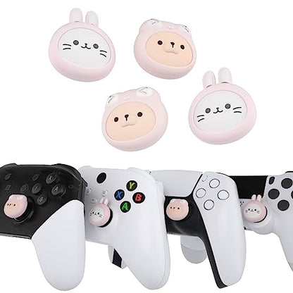 PlayVital Thumb Grip Caps for Xbox Series S/X, Xbox One, Elite Series 2 Controller, Cute Joystick Caps for ps5/EDGE/ps4, Thumbstick Cover for Switch 2 Pro/Switch Pro - Cosplaying Kitten & Puppy - color: Cosplaying Kitten & Puppy