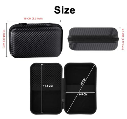 Carrying Case for R36S/ RG36 Pro/ R36 Pro/ RG353VS/ RG353V Retro Game Consoles Portable Video Gaming Console Travel Bag Protection EVA Carrying Box Handheld Emulator Storage Holder Organizer