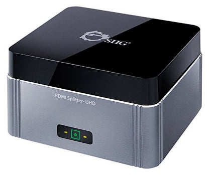 SIIG Premium 1x2 HDMI Splitter 4K 60HZ HDR with EDID - 18Gbps - HDMI 2.0 - HDCP 2.2 - Aluminum Housing - 3D, 4:4:4, UHD 2 port, 1 in and 2 out | Send one 4K60 HDMI source to two displays; EDID, HDR and 18Gbps bandwidth help maintain stable video compatibi