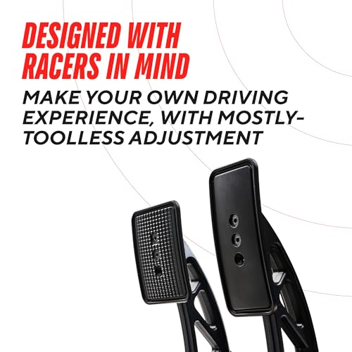 ASETEK SimSports Forte Load Cell Sim Racing Pedals | Adjustable and Customizable Sim Pedals Arms | Built to Replicate Real-Life Racing | PC Compatible - size: Forte