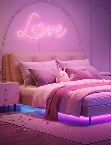 Govee RGBIC Neon Lights 9.8ft Works with Matter, Alexa, Google Assistant | LED Smart Neon Rope Light 2, Custom DIY Neon Strip Lights for Bedroom and Wall Decor, Softer Material, White - size: 9.8ft