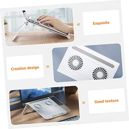 Laptop Cooling Pad Dual 3800 Fans Laptop Stand Notebook Pc Holder with Triangle Frame Non-Slip Support Portable Computer Stand for Home Office Travel