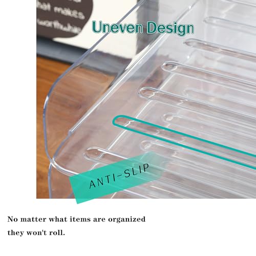 3 Tiers Stackable A4 Paper Trays, Office Desk File Holder, Tidy File Document Letter Book Paper Organizer (3 Tiers,Clear) - size: 3 tiers