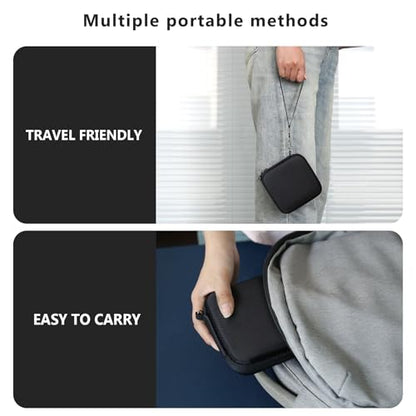 Supmay Hard Carrying Case for Anbernic RG Rotate/ RG34XXSP/ RG35XXSP Retro Handheld Game Console/ Game Boy Advance SP, Retro Game Travel Storage Holder with Mesh Bag for Battery, USB Cable, Black - color: Black