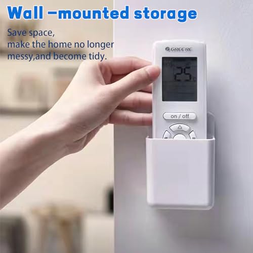 KAKAMINA Remote Control Holder Wall Mount, 6PCS Adhesive TV Remote Holder | Includes Screws and Adhesive Backing for Easy Installation. Holds TV Remotes, Pens, Keys and Other Small Items