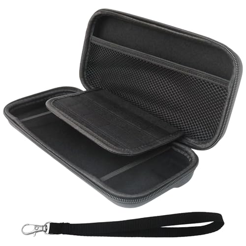 Hard Travel Carrying Case for N*intendo Switch & for Switch OLED Model (2021), Portable Protective Pouch with Storage for 10 Game Cartridges, Shockproof Shell Bag for Console & Accessories - Black
