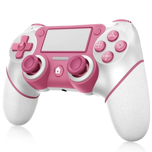 Ubsvaky Wireless Controller Compatible with PS4/Pro/Slim, Black ps4 controller with Dual Vibration, 1000mAh Battery, 6-Axis Motion Sensor (Pink1) - color: Pink1