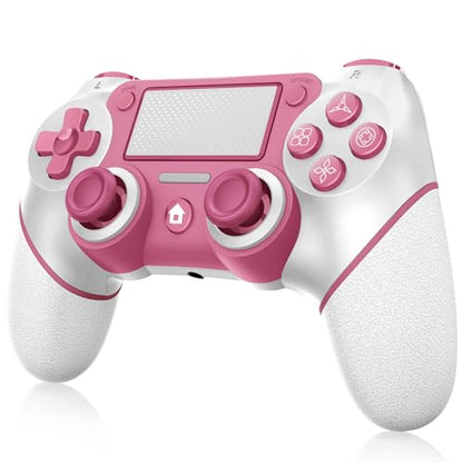 Ubsvaky Wireless Controller Compatible with PS4/Pro/Slim, Black ps4 controller with Dual Vibration, 1000mAh Battery, 6-Axis Motion Sensor (Pink1) - color: Pink1