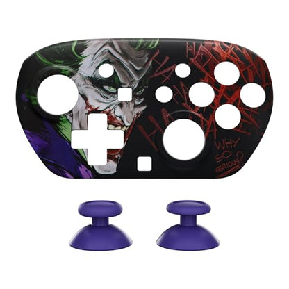 eXtremeRate DIY Replacement Faceplate Shell for Nintendo Switch 2 Pro Controller, Custom Front Housing Case, Thumbsticks and Screwdriver Tools for Switch 2 Pro Controller - Clown Hahaha - color: Clown HAHAHA