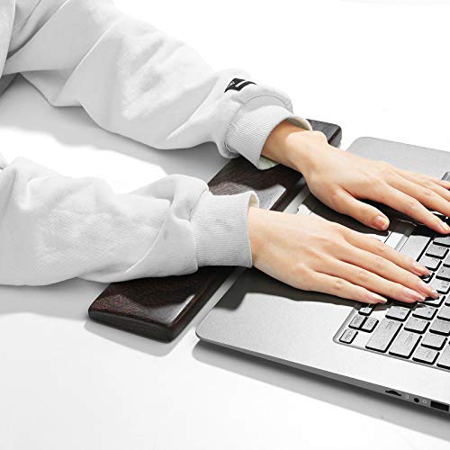 Wooden Keyboard Wrist Rest, Keyboard Wooden Palm Rest, Keyboard Wrist Rest Pad, Solid Wood Mouse Pad Wrist Guard, Wenge Wood Wrist Rest, Wrist Pad for Keyboard, (Wenge, 11.8in) - color: Wenge, size: 11.8in