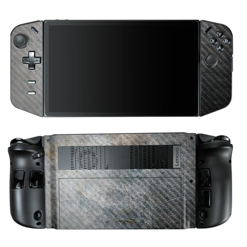 Carbon Fiber Gaming Skin Compatible with Lenovo Legion Go - Shadow Concrete - Premium 3M Vinyl Protective Wrap Decal Cover - Easy to Apply | Crafted in The USA by MightySkins - color: Shadow Concrete, style: Carbon Fiber Textured Finish