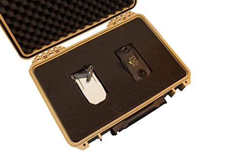 MEIJIA All Weather IP67 Waterproof Hard Camera Case,Hard Protective Case,Hard Case with Customizable Foam,Fit Use of Drones,Camera,Equipments,Pistols(Desert Tan,18.5 x14.06x6.93inches) - color: Desert Tan, size: 18.5 x14.06x6.93inches