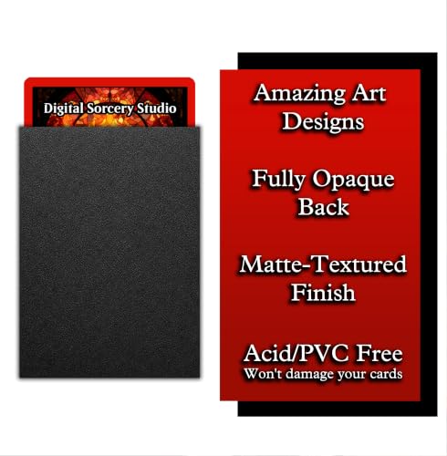 Card Sleeves – Perfect Fit for TCG, MTG, Giada Font of Hope & Angel Commander Decks - Premium Standard Card Sleeves for Magic The Gathering (Black) - color: Black