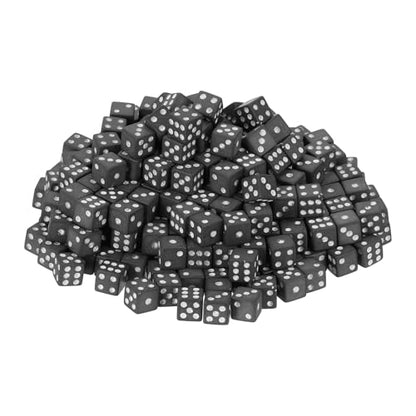 uxcell 300Pcs Mini Dice, 8mm/0.31" Acrylic Tiny Six Side Game Dot Square Dice Bulk for Table Board Game Party Activities, Black/White - color: Black/White, size: 8mm/0.31"