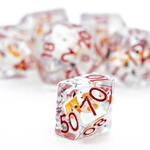 Sage's Portal Familiars and Reagents Resin DND Dice Set Polyhedral Dice Set for Dungeons and Dragons RPG Tabletop TTRPG (Animated Skull) - color: Animated Skull