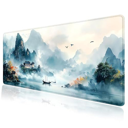 Large Mouse Pad, Desk Mat Computer Keyboard Pad Non-Slip Rubber Base Waterproof with Stitched Edges for Laptop Gaming, Office & Home 31.5 x 11.8 Inch (XL-13) - color: Xl-13