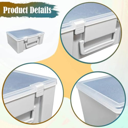 kowaku 1/64 Miniature Figure Storage Box Protection Box Foam Layer Dustproof Reliable Shockproof Travel Case Action Figure Container , Gray - color: Grey