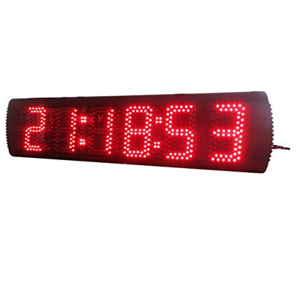 AZOOU 5-Inch High Character Single Sided LED Sport Timing Clock Countdown/Up Timer Red Color
