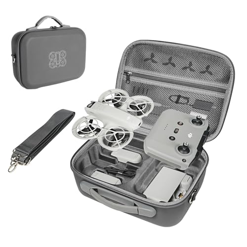 Carrying Case for DJI Neo Fly More Combo,PU Leather Shoulder Bag | Waterproof Storage Bag with Adjustable Strap for DJI Neo Drone, RC-N3/N2 Remote Controller, Battery, Charging Hub
